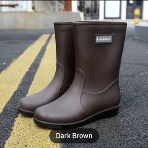 Chunky Low Heel Mid Calf Rain/Garden Boots!